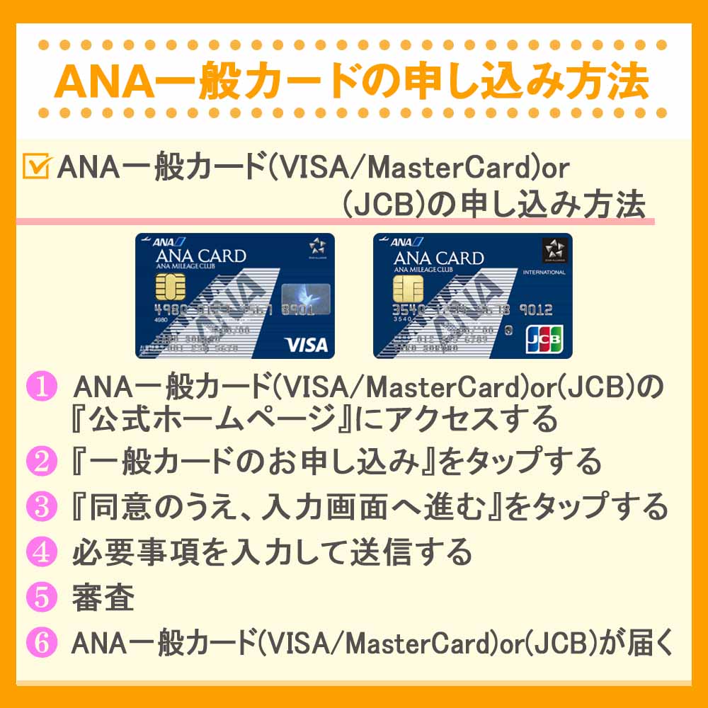 ANA一般カードの申し込み方法