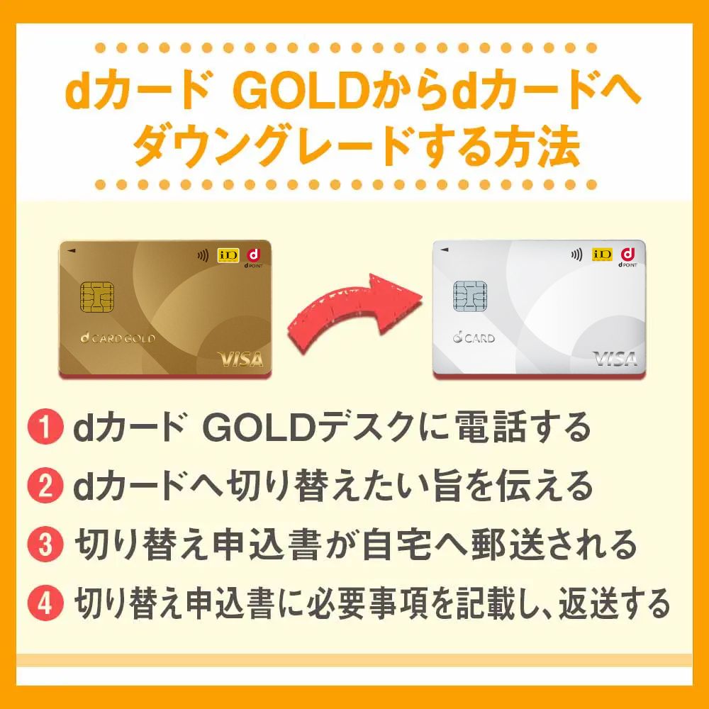 dカード GOLDからdカードへダウングレードする方法2