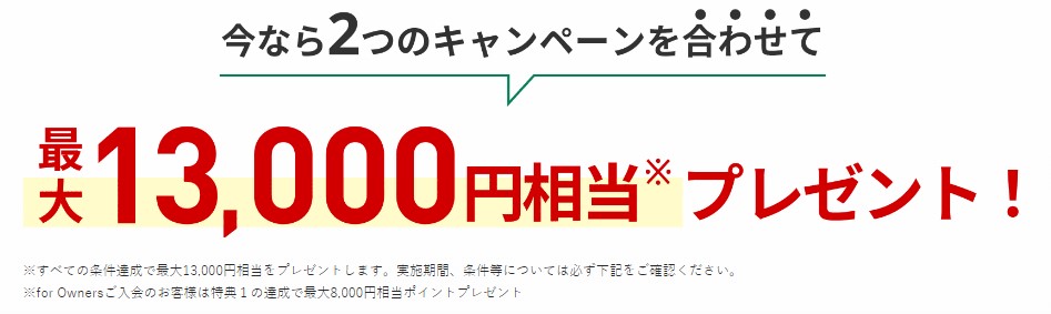 三井住友カード ビジネスオーナーズ(一般)の入会キャンペーン10月