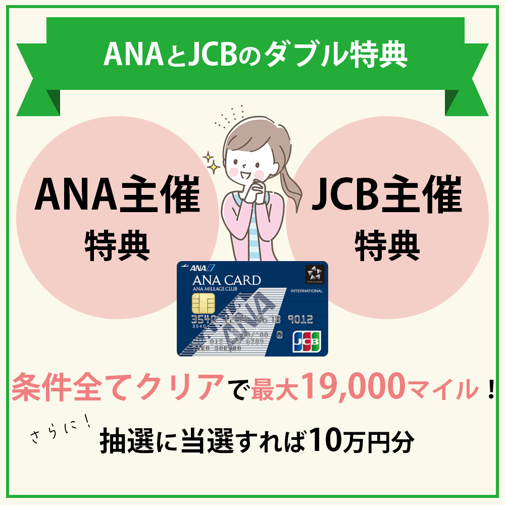 【ANA JCBカード入会キャンペーン概要】ANAとJCBのダブル特典が嬉しい！