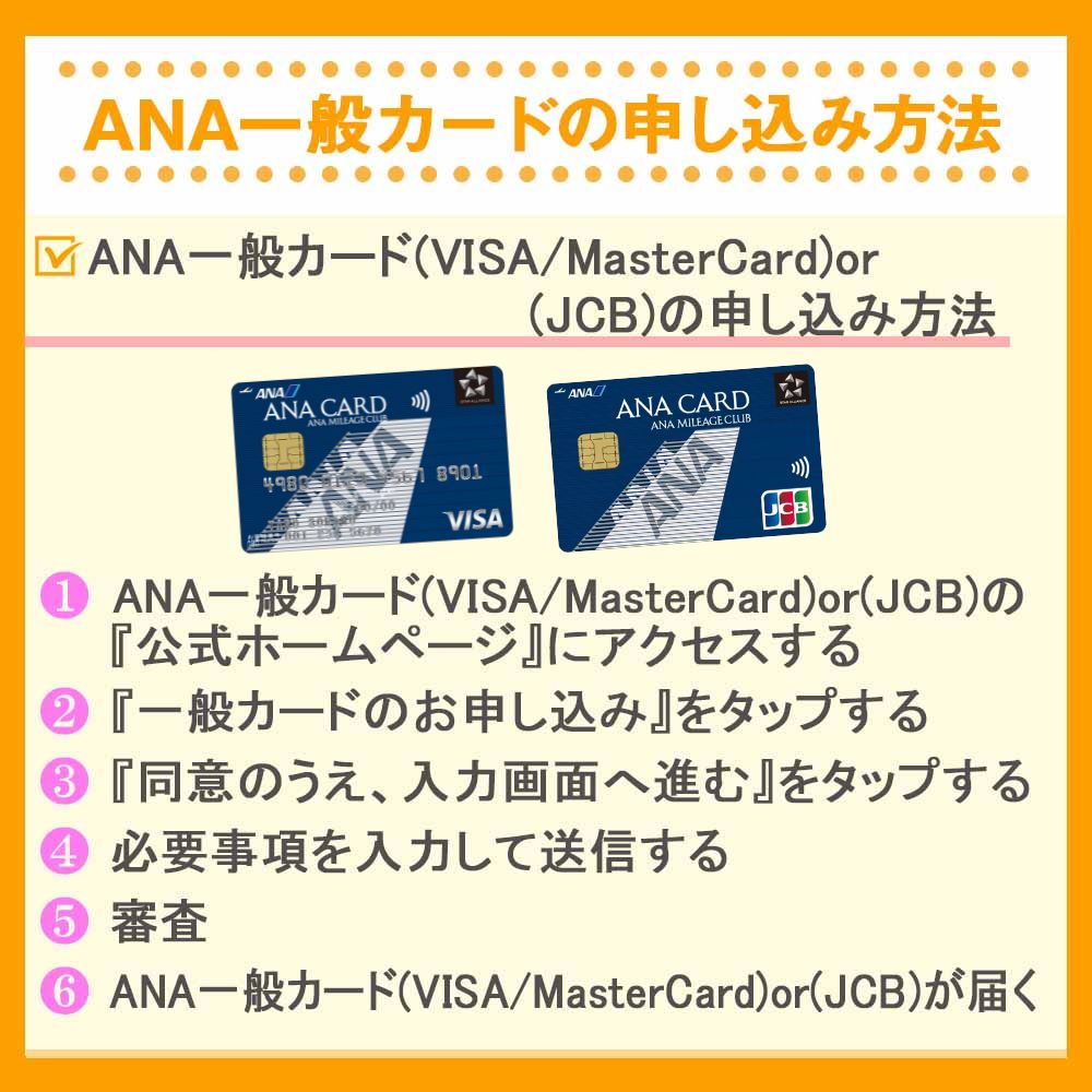 ANA一般カードの申し込み方法